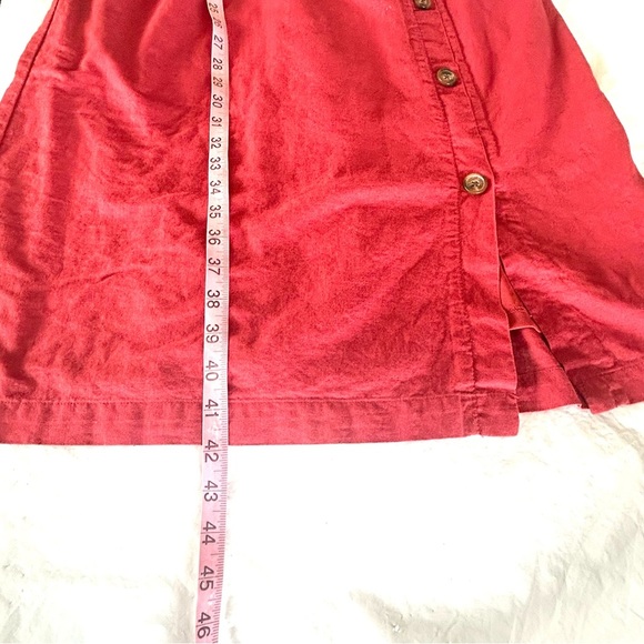 MAURICE’S Linen Cotton Button Front Midi Dress Brick Size L Smocked Back NWOT - Picture 13 of 13